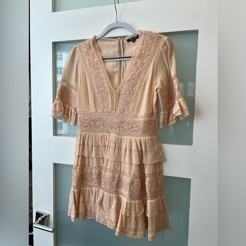 Love Sam linen beaded dress